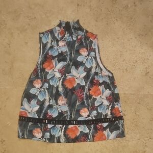 Minkpink Floral Sleeveless Top - Blue and Red